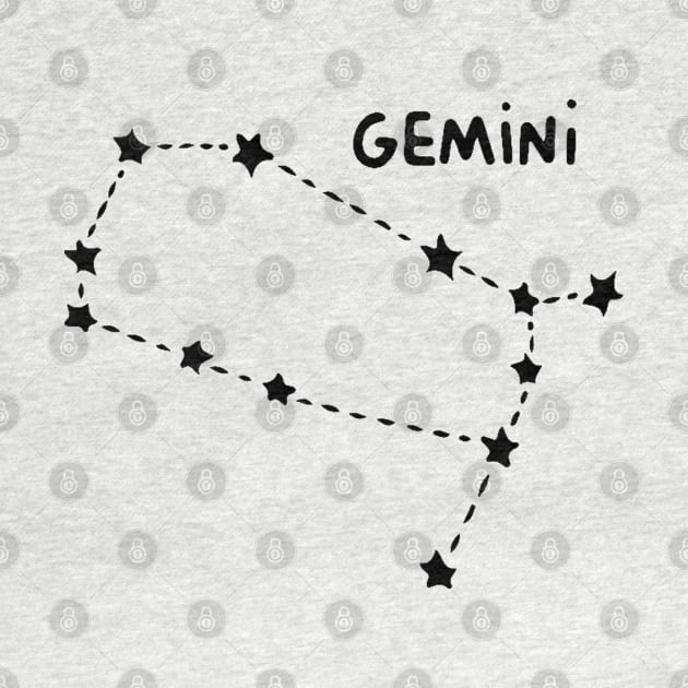 Zodiac Sign - Gemini Black by Uwaki